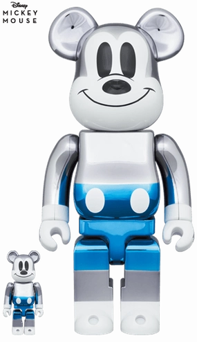 Fragmentdesign Mickey Mouse Blue Ver. Bearbrick 400% 100% (Medicom Exhibition Exclusive)