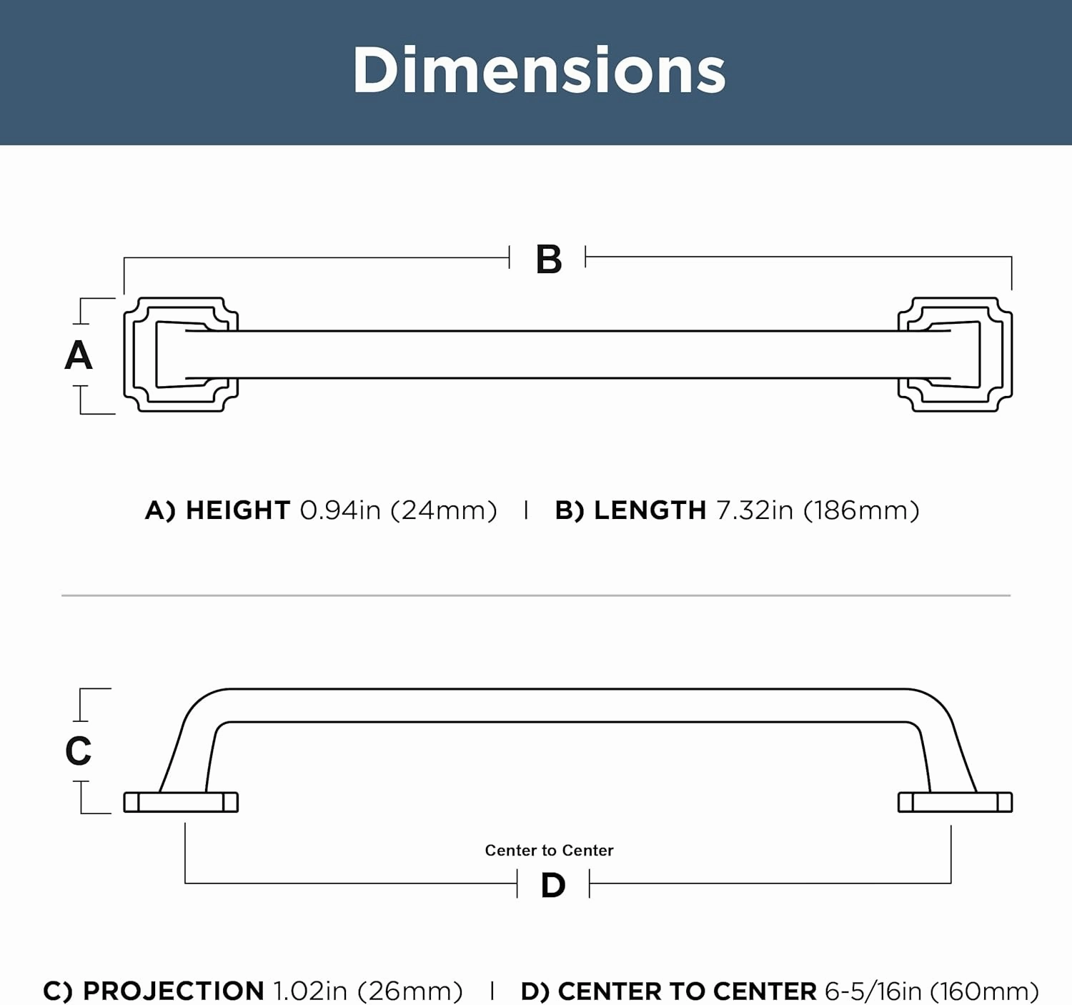 FRANKLIN BRASS Notched Backplate (10-Pack) Cabinet Handles 6-5/16" Hole Center | Polished Nickel Kitchen Pulls, Hardware for Dressers, Drawers, Furniture P40126C-PN-B