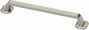 FRANKLIN BRASS Notched Backplate (10-Pack) Cabinet Handles 6-5/16" Hole Center | Polished Nickel Kitchen Pulls, Hardware for Dressers, Drawers, Furniture P40126C-PN-B