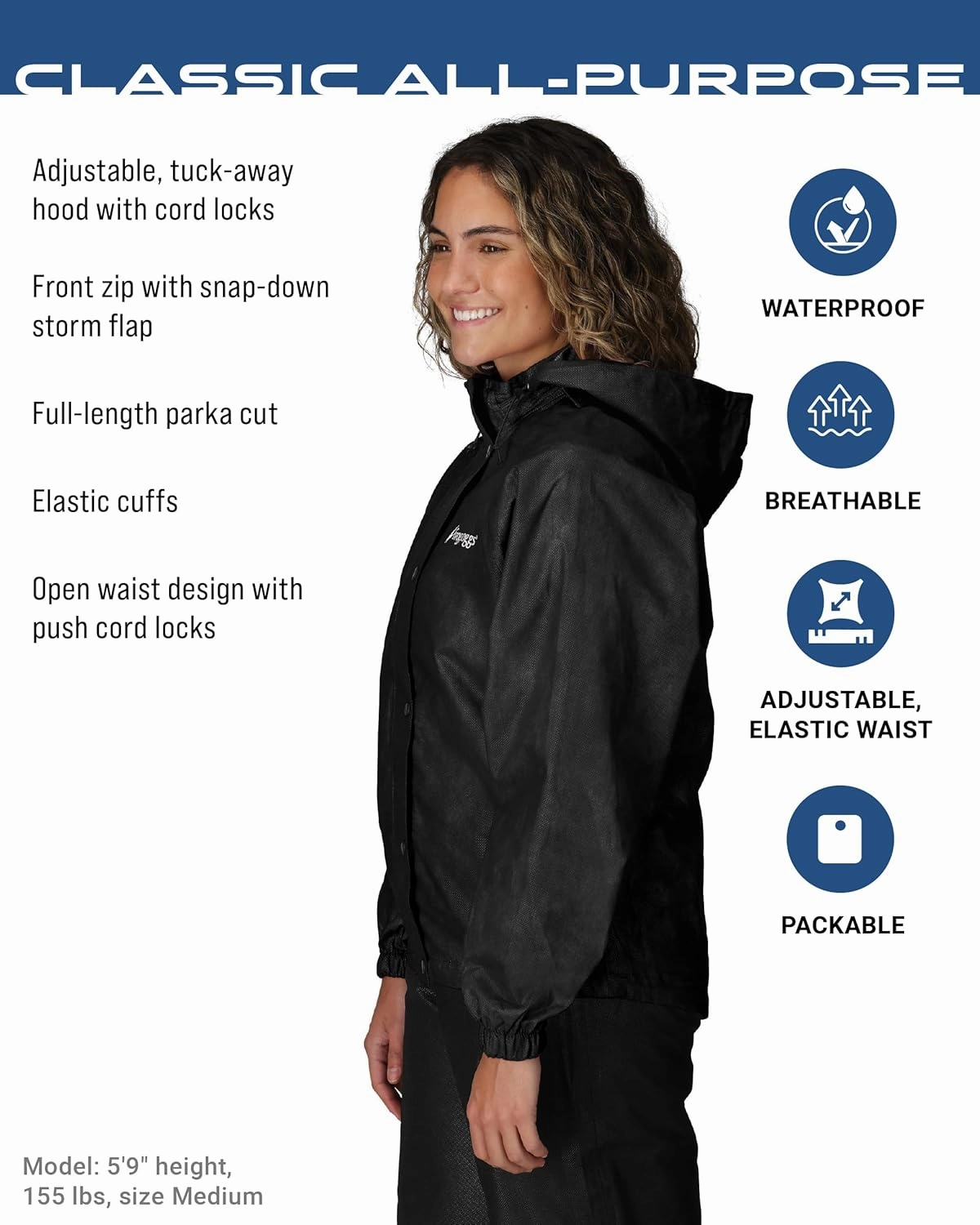 FROGG TOGGS Women's Classic All-Purpose 2-Layer Waterproof Breathable Rain Suit