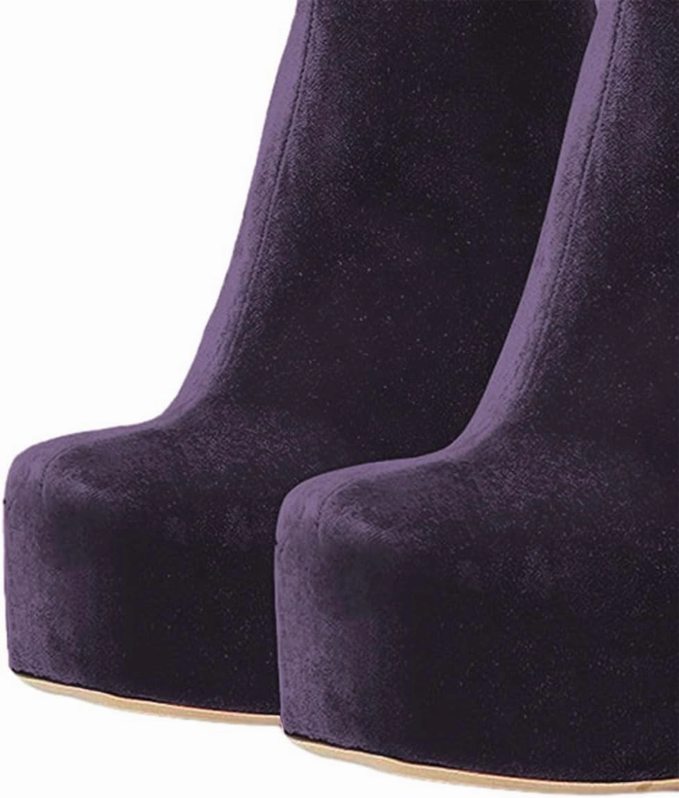 FSJ Women Gorgeous Platform Ankle Boots Closed Round Toe Chunky High Heel Pull On Shoes Size 4-15 US