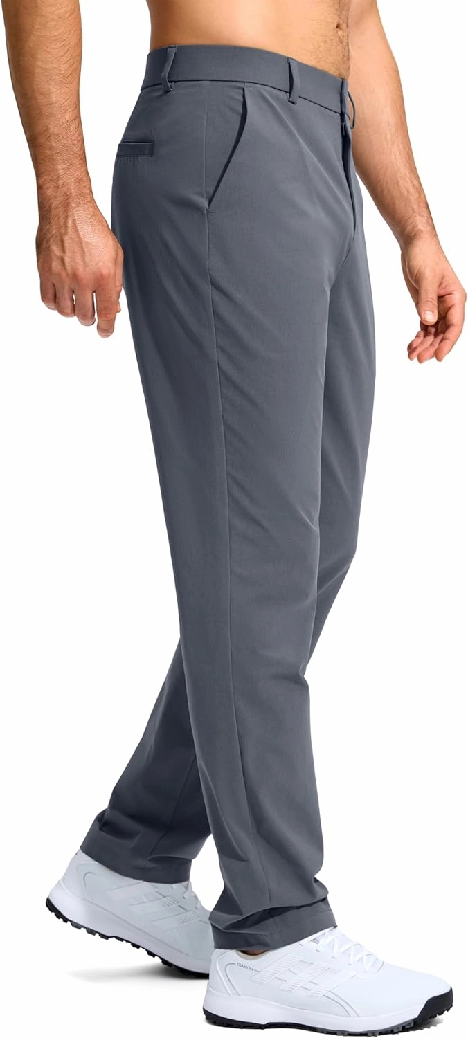 G Gradual Mens Golf Pants Stretch Dress Casual Pants 30"/32"/34" Lightweight Work Travel Slacks for Men with 4 Pockets