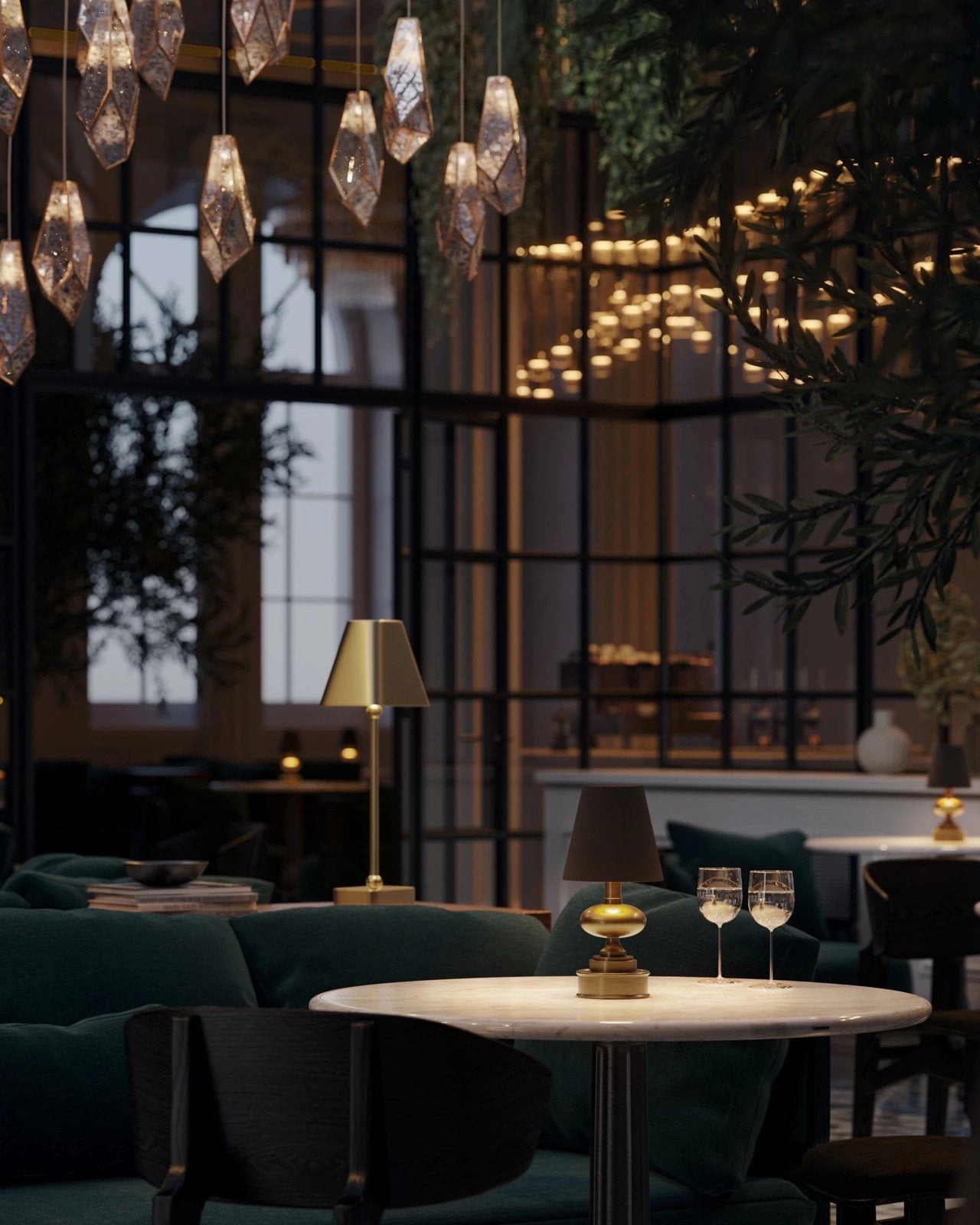 Galavant Brass Cordless Table Lamp