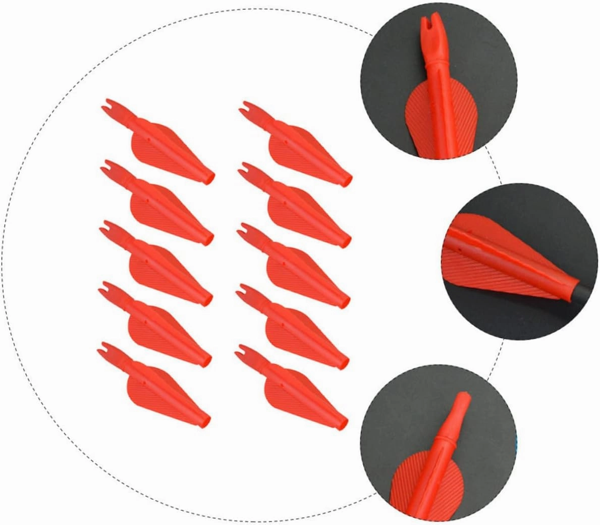 GALPADA Arrow for Replacement Arrow Ends Arrow Tail Shooting Accessory Fletchings Hunting Bow Tail Tails Arrows