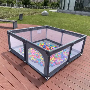 Gaorui Large Kids Baby Ball Pit - Portable Indoor Outdoor Baby Playpen Toddlers Children Safety Play Yard Fun Activities Popular Toys (Not Includes Balls)
