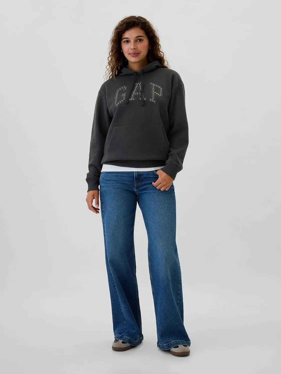 GAP Women's Logo Hoodie Hooded Pull-on Sweatshirt