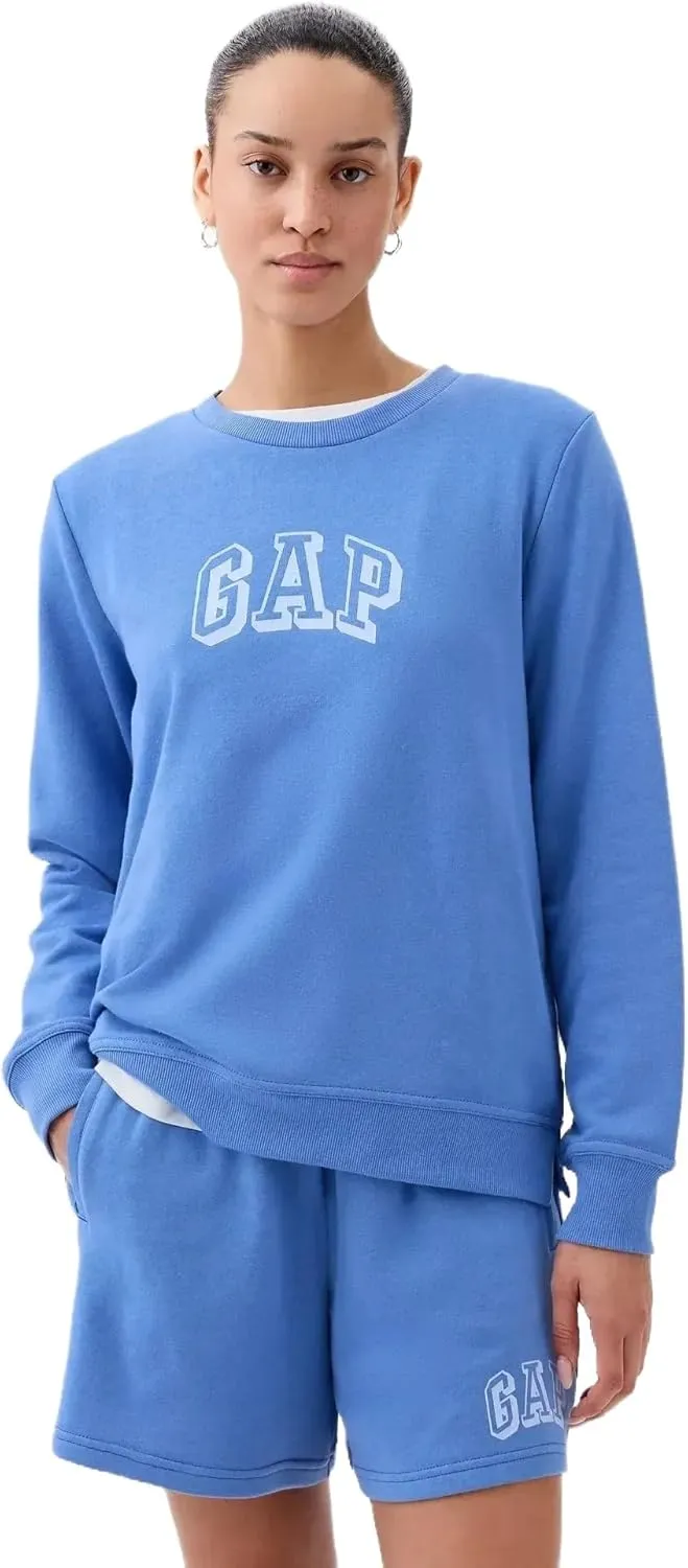 GAP Women's Pull-on Logo Crew Sweatshirt
