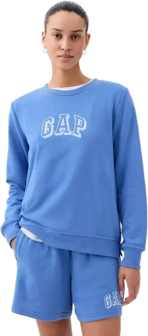 GAP Women's Pull-on Logo Crew Sweatshirt