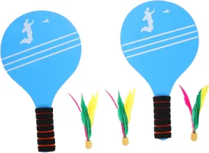 Garneck 1 Set Badminton Racket Set with Reusable Rackets Shuttlecocks and Carry Bag for Outdoor Games Promotes Physical Activity and Coordination for Beginners