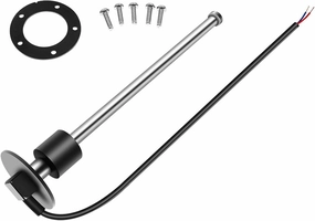 Geloo 240-33 Ohms Marine Fuel Sending Unit - Stainless Steel Gas Sender Level Gauge Sensor for Boats - 5 Hole Lever Unit for Fuel & Water Gauges - 9"(225mm)