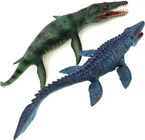 Gemini&Genius Mosasaurus and Kronosaurus Toys for Kids- Moveable Jaw Dinosaur Toys Giant Sea Monster- Great Gifts, Collection for Boys and Girls