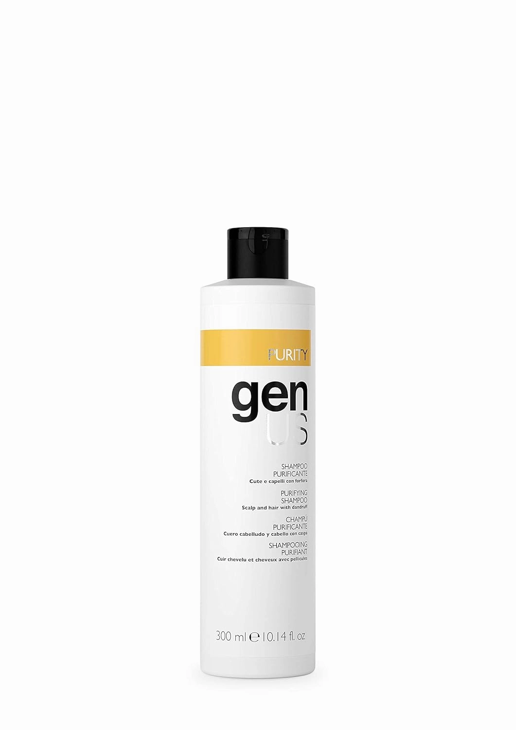 GENUS Purity Purifying Shampoo - Anti-Dandruff Hair Shampoo Enriched with Piroctone Olamine, Sage, Thyme & Rosemary Extracts - Rebalancing, Soothing for Scalp Health - 300ml