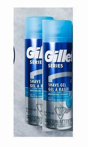 Gilettees Series 3X Action Shave Gel, Moisturizing Twin Pack, (2-7oz Cans), 14oz