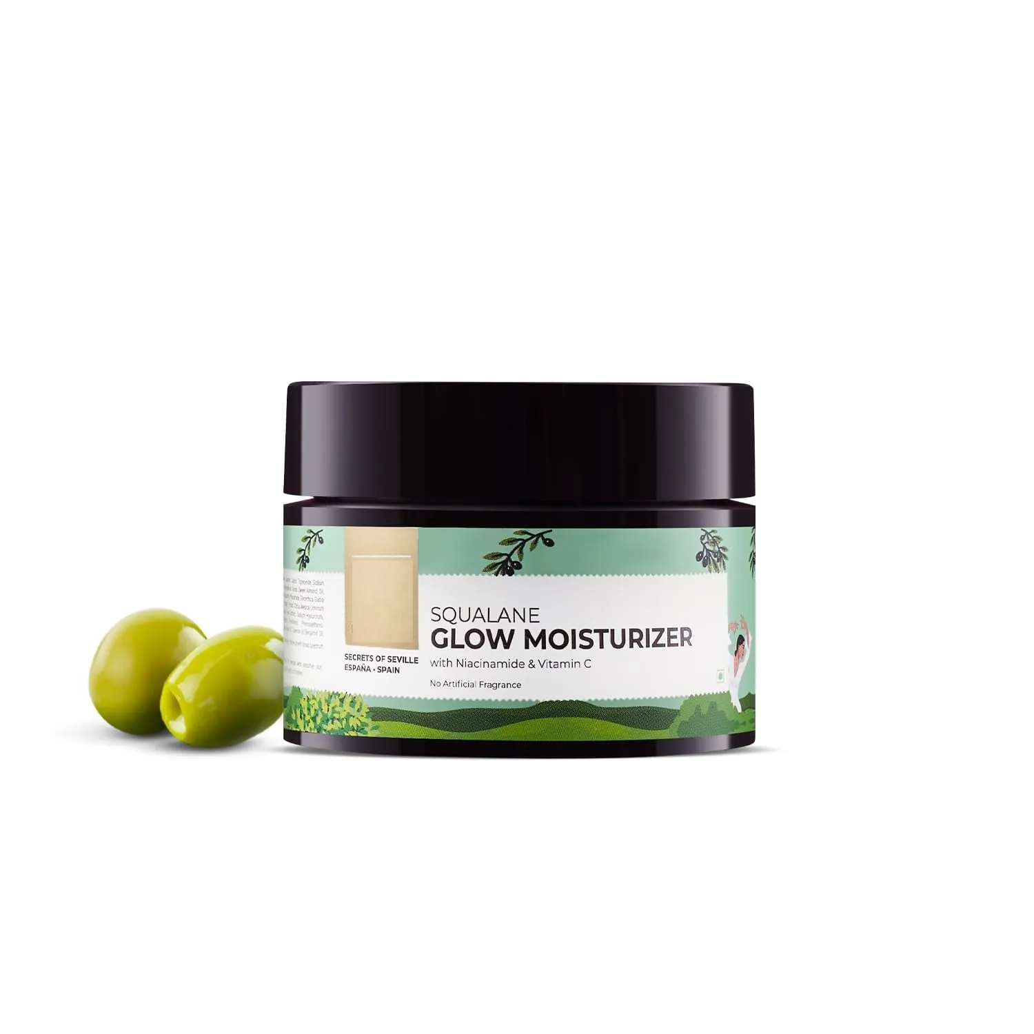Glow Moisturizer with Niacinamide & Vitamin C, Face & Neck Cream, Non-Greasy Formula, 50g
