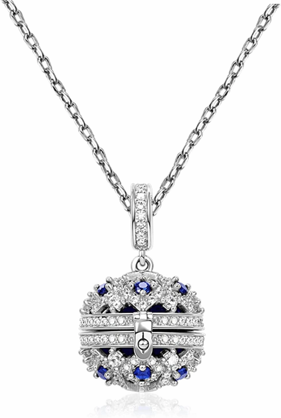 GNOCE Turtle I love you forever Parent-child Necklace 925 Sterling Silver For Teen Bride Women Mother's Day and Father's Day Gift (Essential Oil Ball)