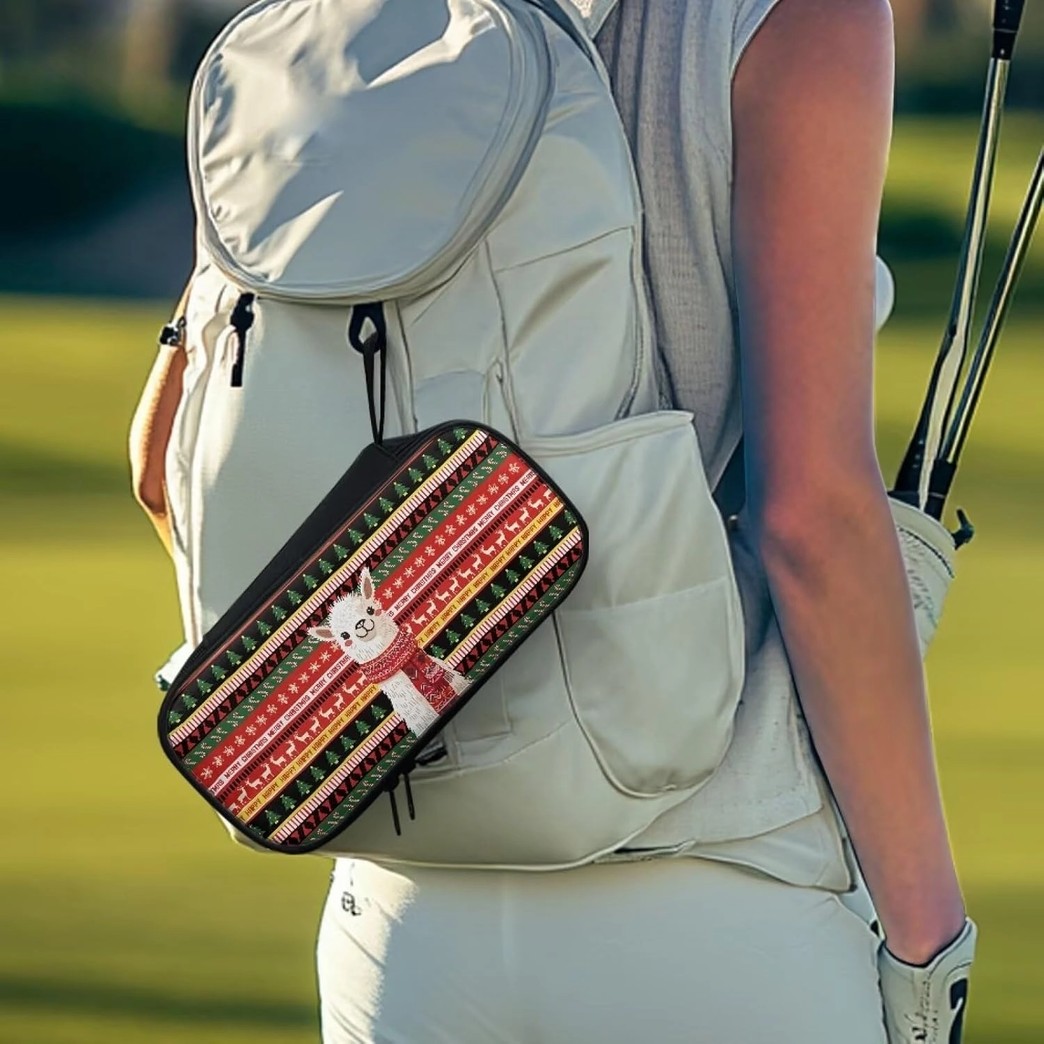 Golf Ball Bag Pouch, Golf Essentials Accessory Bag, Golf Valuables Pouch Golf Gifts for Men Golf Accessories Case Bag