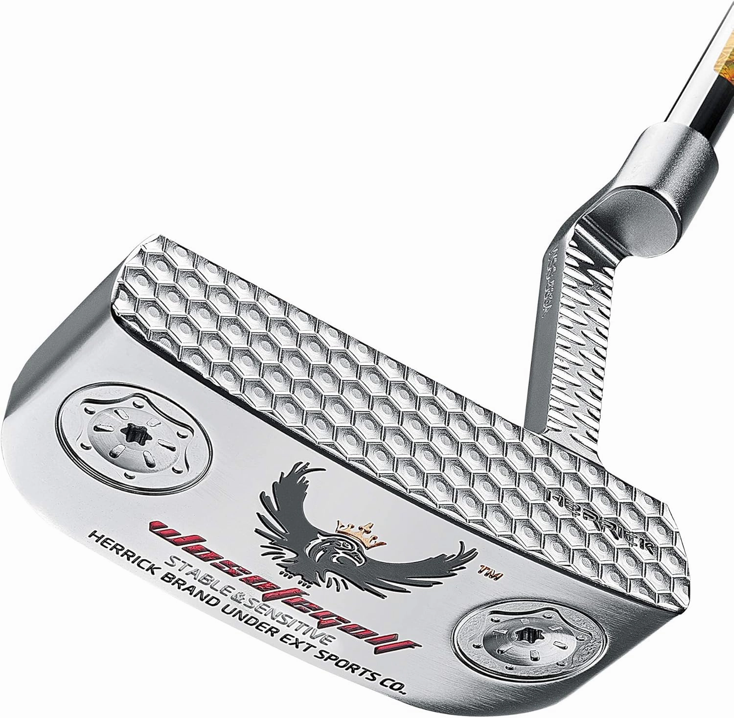 Golf Club Putter Men's Right Hand with Black Red HeadCovers PU Grip CNC Steel Mallet Professional