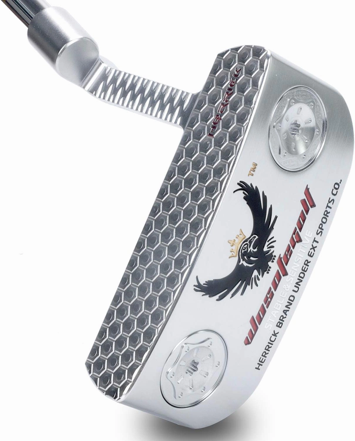 Golf Club Putter Men's Right Hand with Black Red HeadCovers PU Grip CNC Steel Mallet Professional