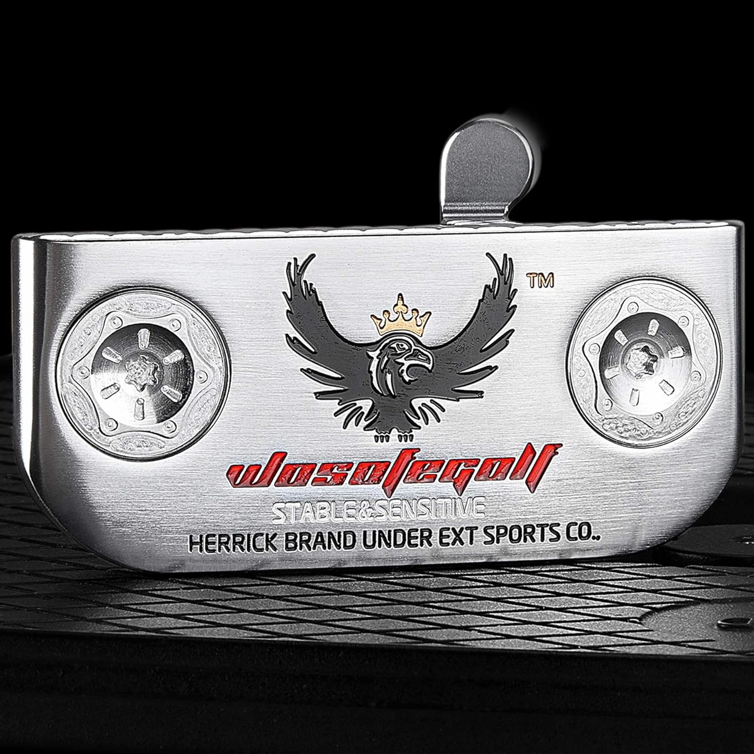 Golf Club Putter Men's Right Hand with Black Red HeadCovers PU Grip CNC Steel Mallet Professional