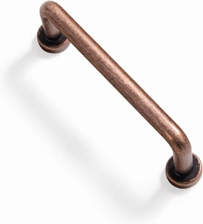 Goo-Ki 6 Pack 2 1/2'' Center to Center Antique Copper Cabinet Bar Pulls Vintage Drawer Handles Closet Classic Retro Home Kitchen Improvement Hardware