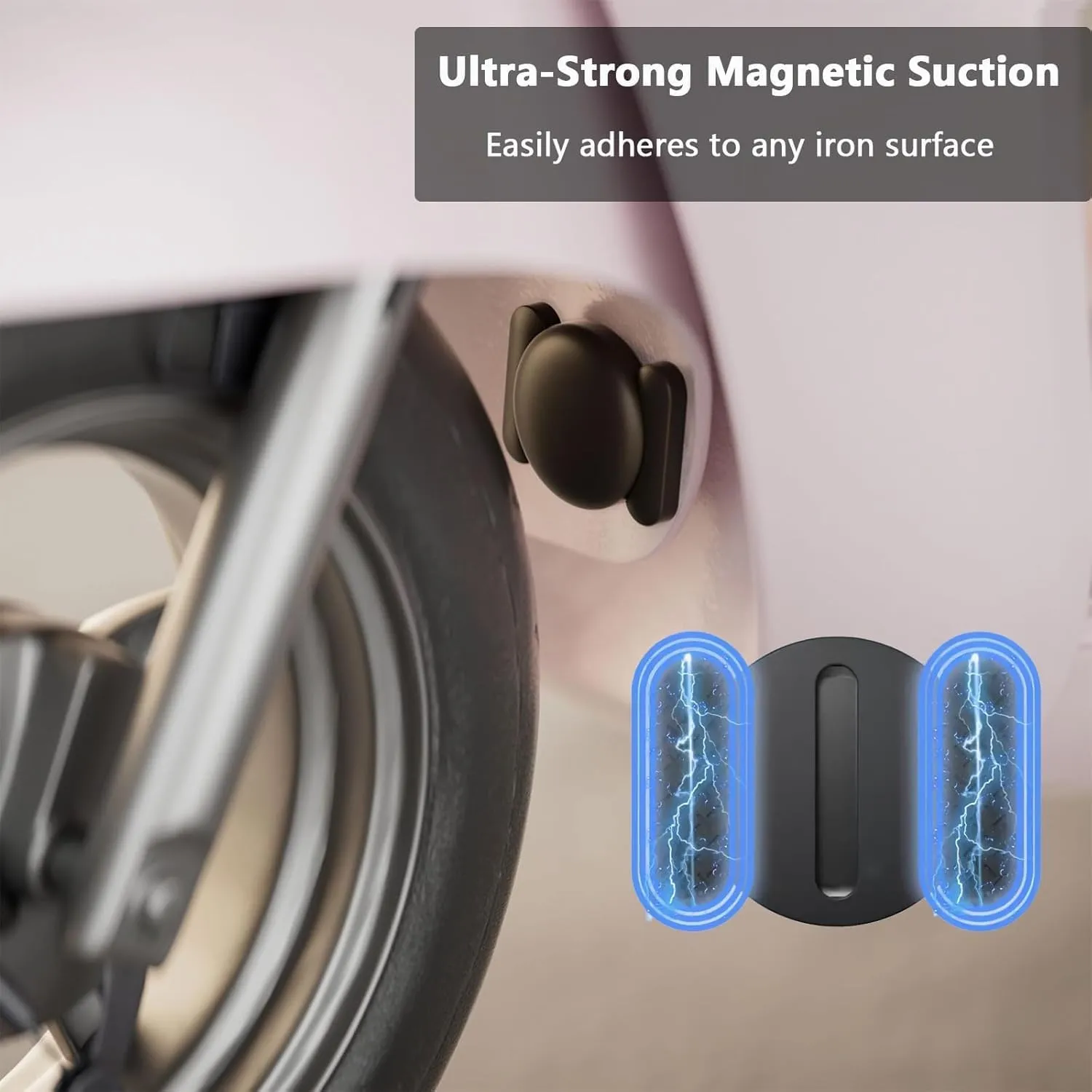 GPS Tracker for Car,Vehicle Tracker with Magnetic Case,Real Time Car Locator Full US Coverage,No Monthly Fee GPS Tracker Work with Apple Find My(iOS Only) for Car/Person/Pet/Items (Black,1PCS)