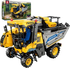 Grape Harvester RC Tractor Toy Building Set, City Construction Vehicle Set 22026 Farm Technic Truck Model Kit for Adults, Collection Decor or Gift for Boys Girls and Machinery Lovers