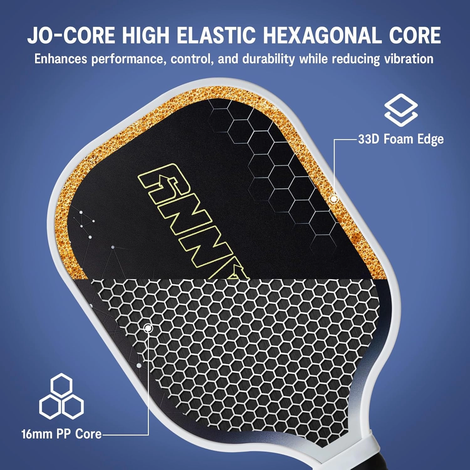 Graphite Pickleball Paddles Set- Premium Rackets Fiber Face & Polymer Honeycomb Core Pickleball Set Includes Pickleball Paddles   Pickleball Balls  Replacement Soft Grip   1 Bag