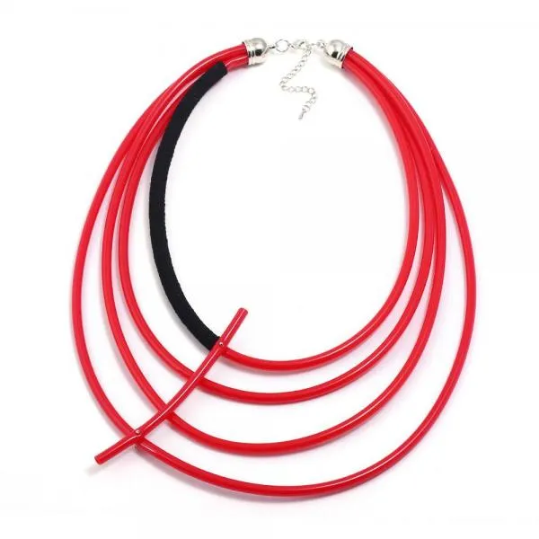Handmade Tube Necklace Round Tube Necklace Hollow Necklace