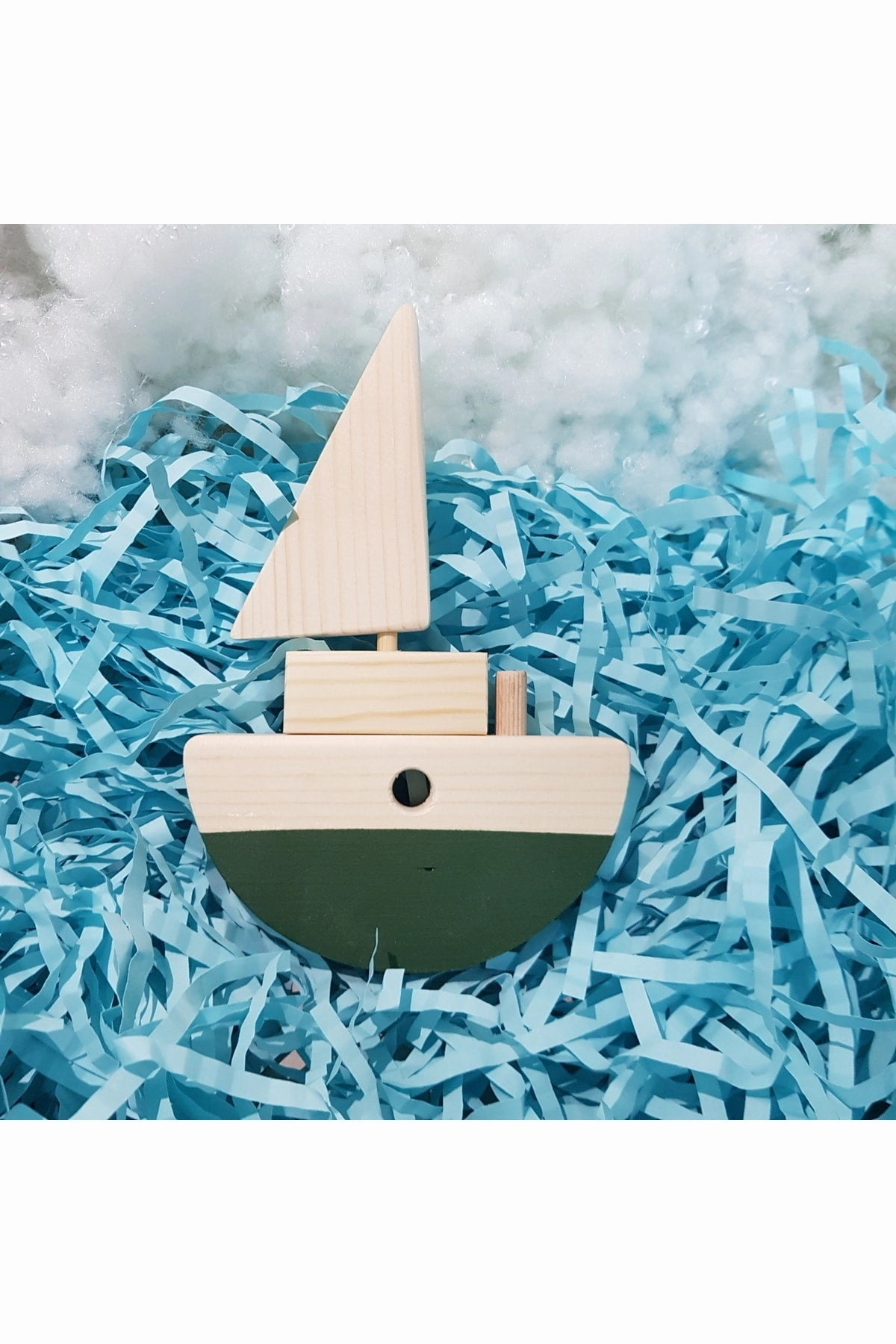 Handmade Wooden Toy Baby Ship Children's Imagination Gift Toy