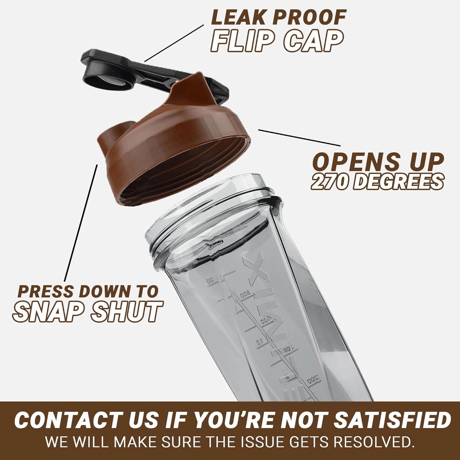 HELIMIX 2.0 Vortex Blender Shaker Bottle Holds upto 28oz | No Blending Ball or Whisk | USA Made | Portable Pre Workout Whey Protein Drink Shaker Cup | Mixes Cocktails Smoothies Shakes | Top Rack Safe