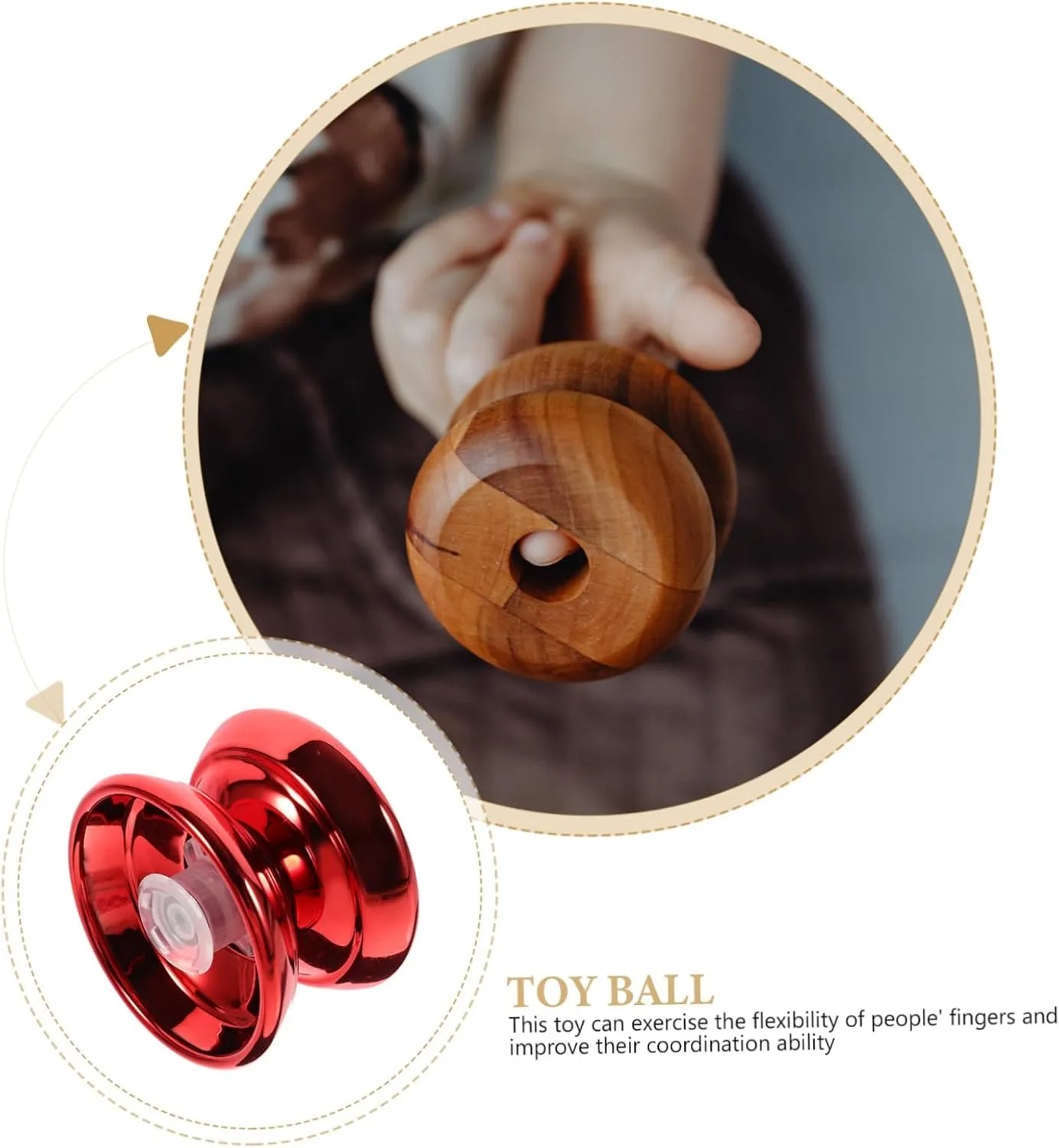HEMOTON 5 Sets Metal Balls String Party Supplies for Boys and Girls Toy Hand Strength Training