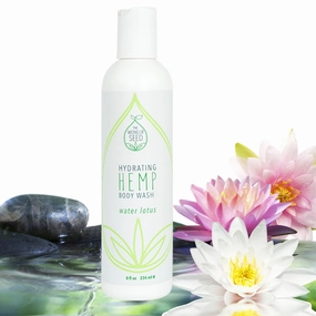 Hemp Body Wash, Water Lotus, 8 oz.