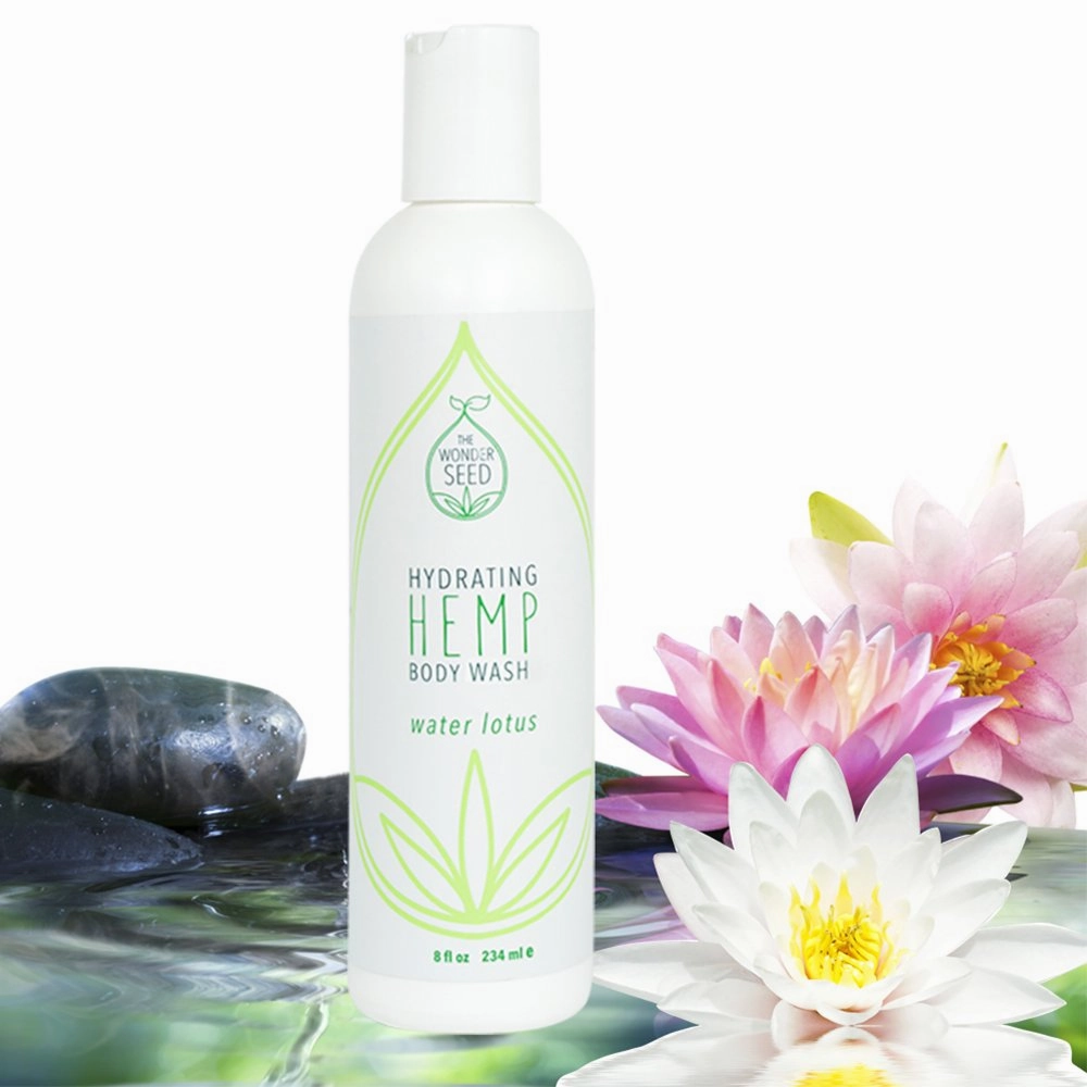 Hemp Body Wash, Water Lotus, 8 oz.