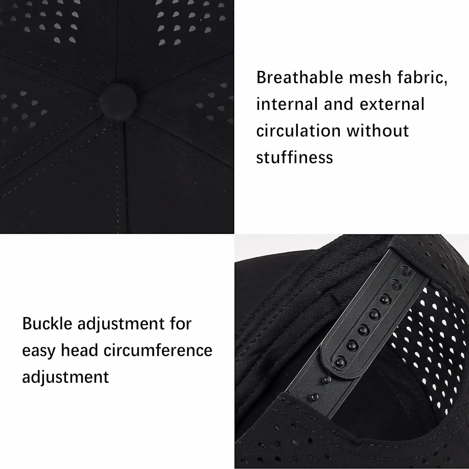 HH HOFNEN Quick Dry Baseball Cap Mesh Snapback Hat Sun and Rain Protection Golf Ball Cap for Men Women