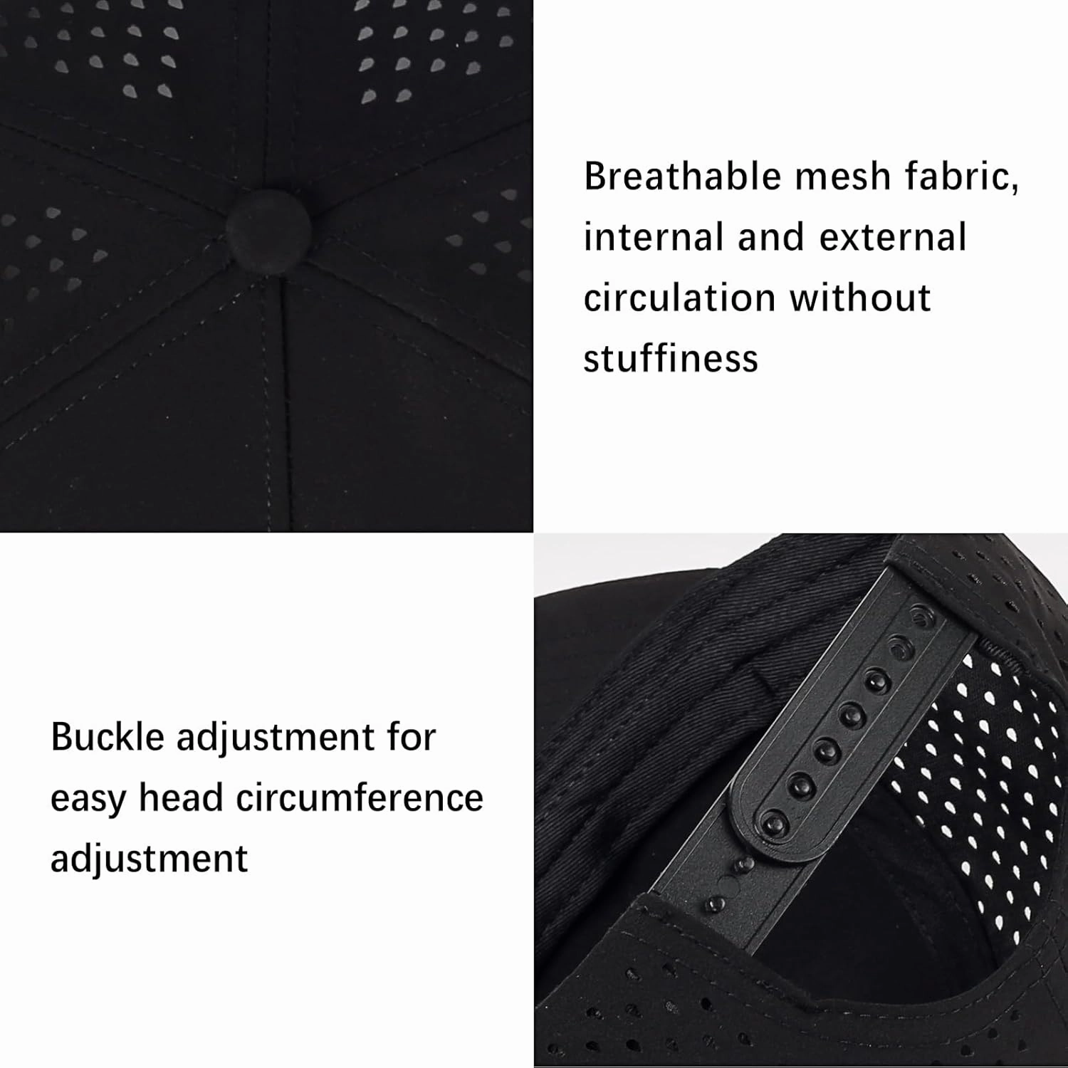 HH HOFNEN Quick Dry Baseball Cap Mesh Snapback Hat Sun and Rain Protection Golf Ball Cap for Men Women