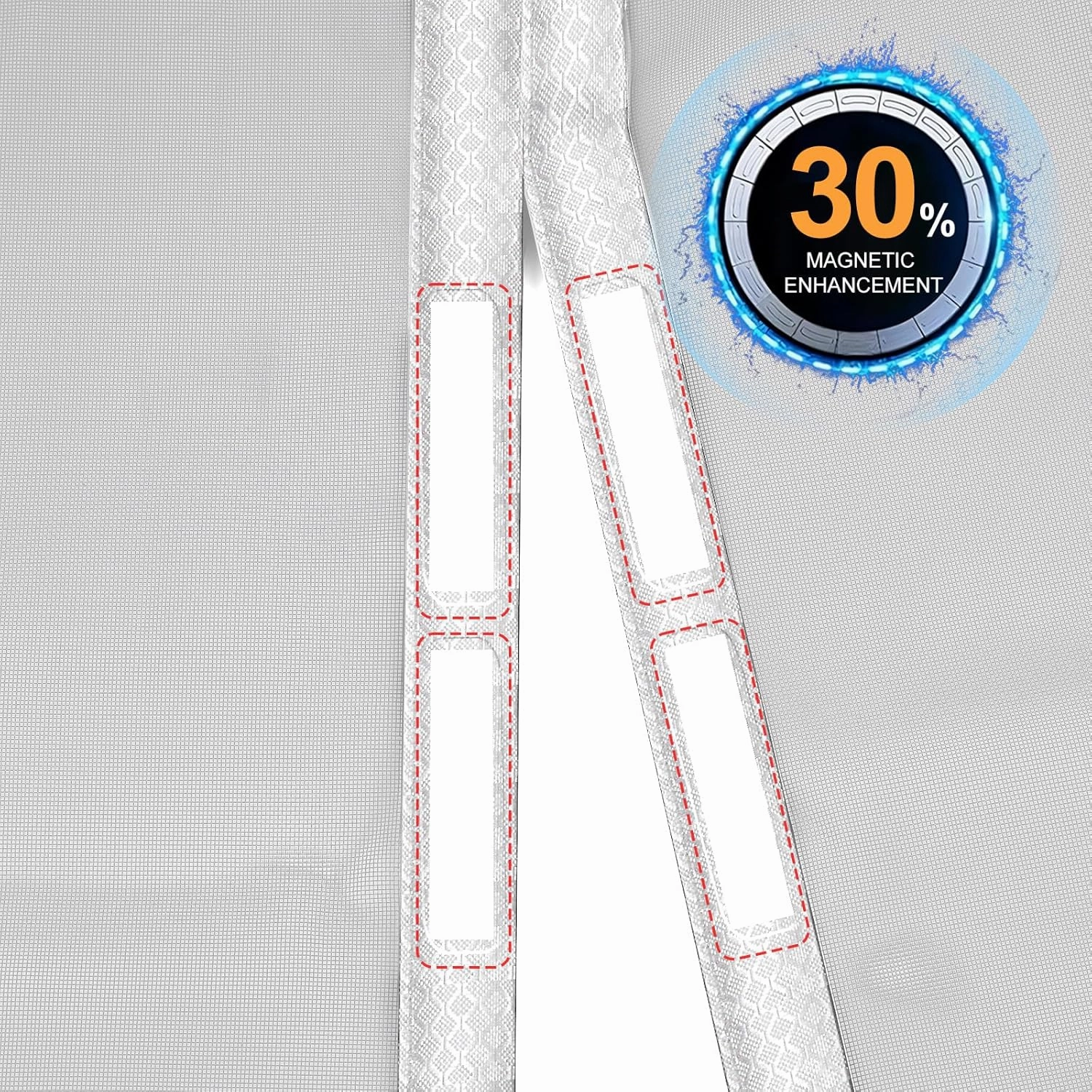 High-Density Magnetic Screen Door Mesh for Home and Patio, Tear Resistant Backdoor Screen Net with Magnetic Closure