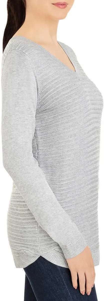 Hilary Radley Women's V-Neck Long Sleeve Sweater