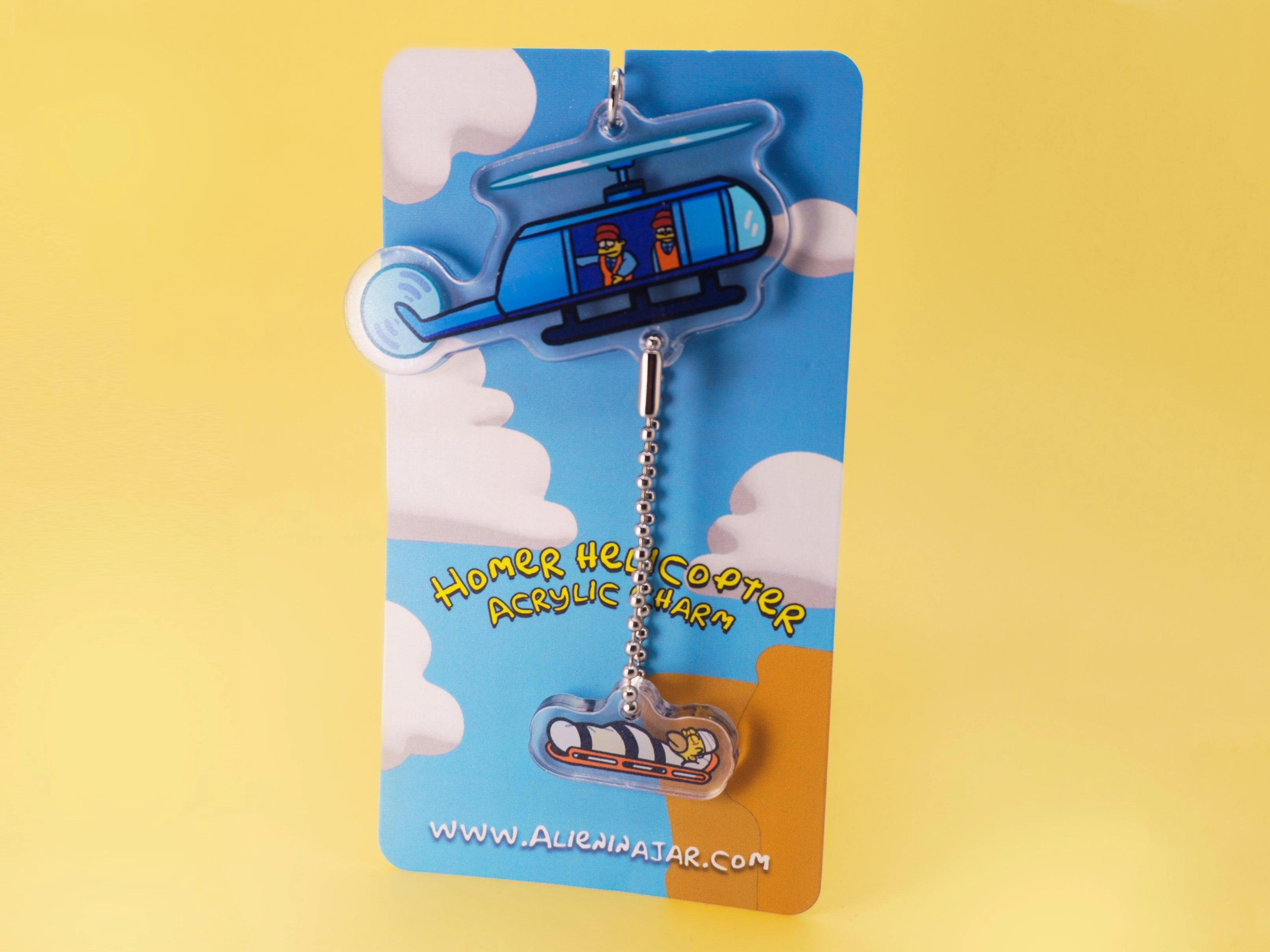 Homer Helicopter Acrylic Keycharm