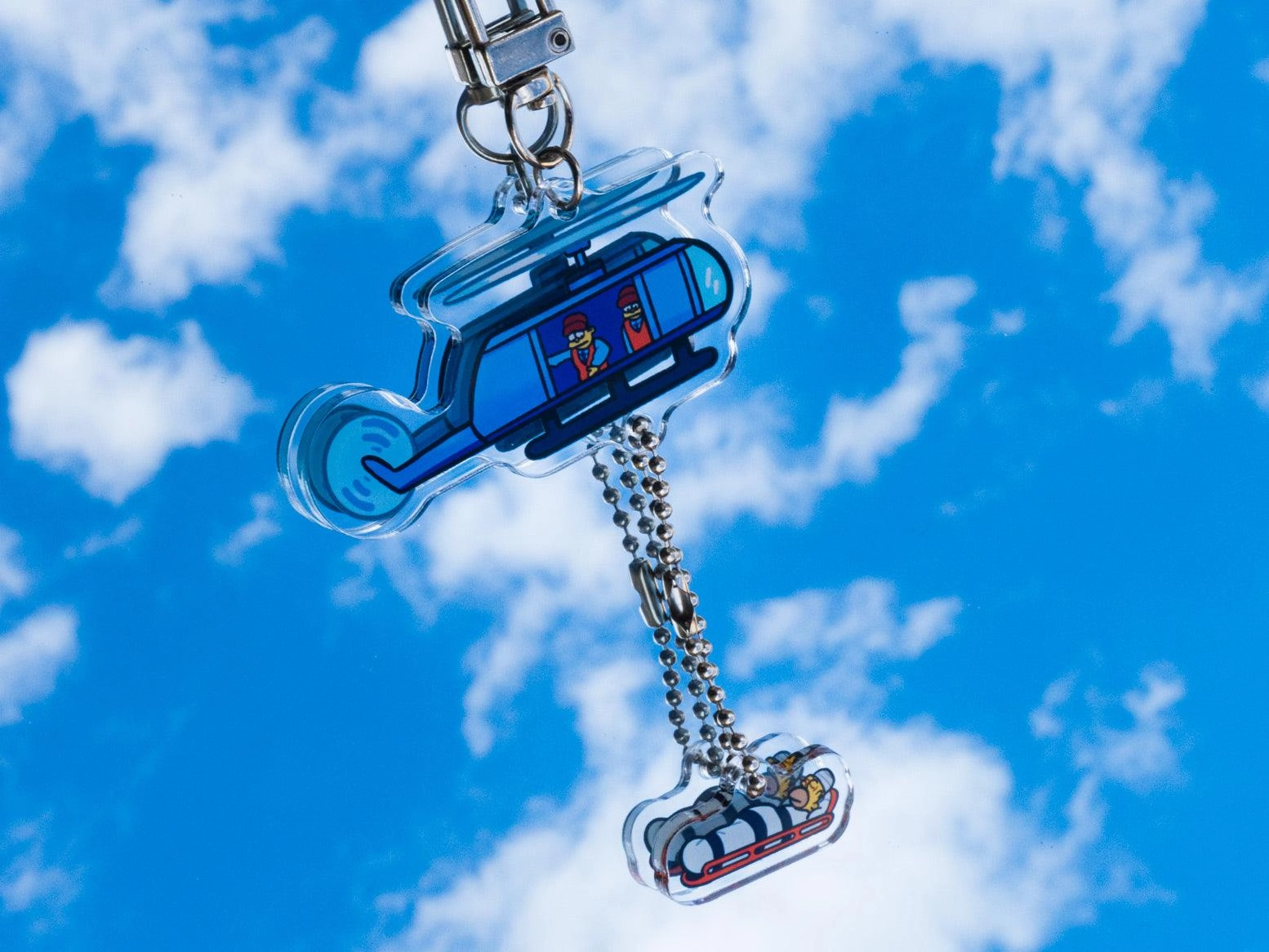 Homer Helicopter Acrylic Keycharm