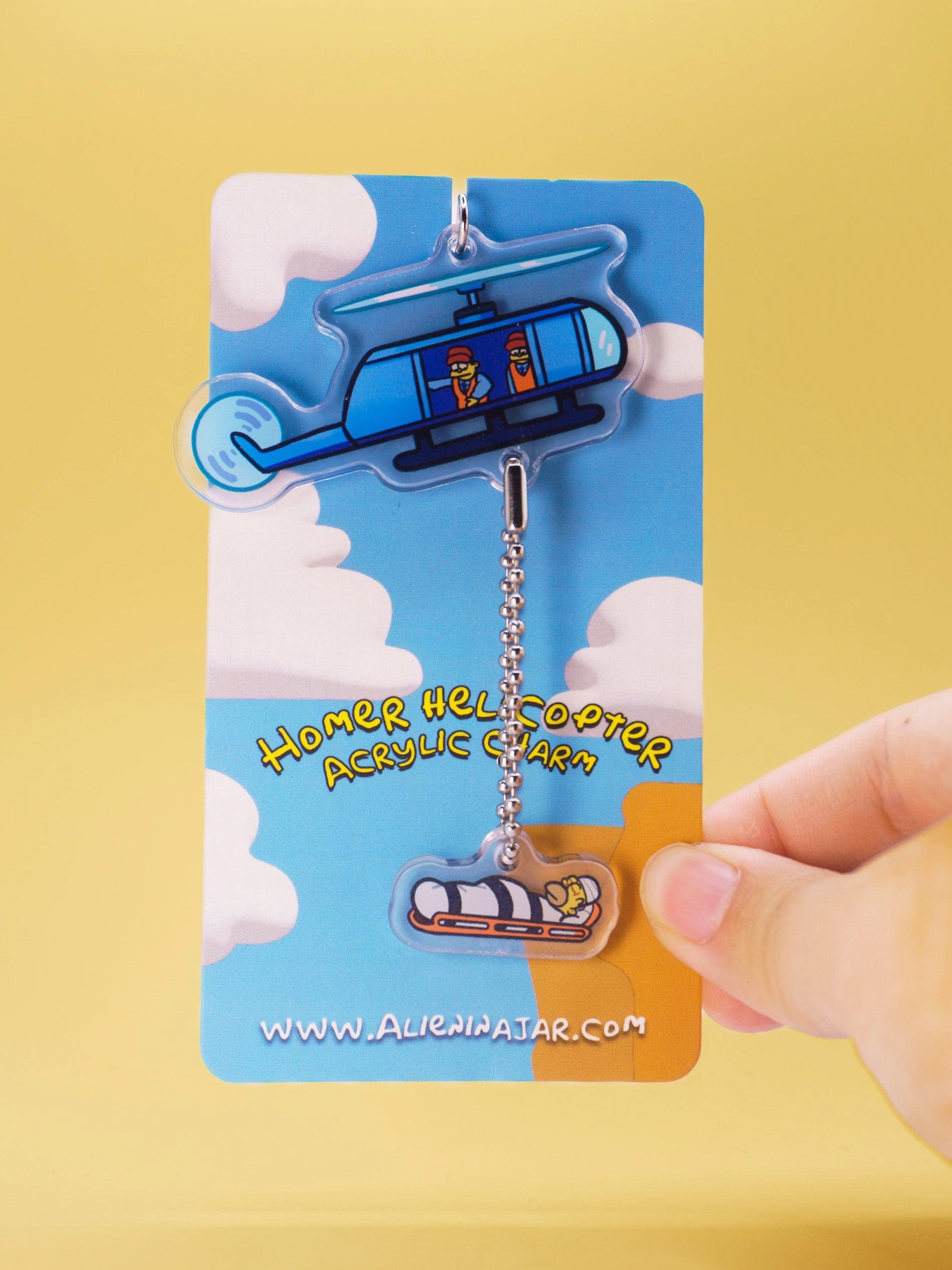 Homer Helicopter Acrylic Keycharm