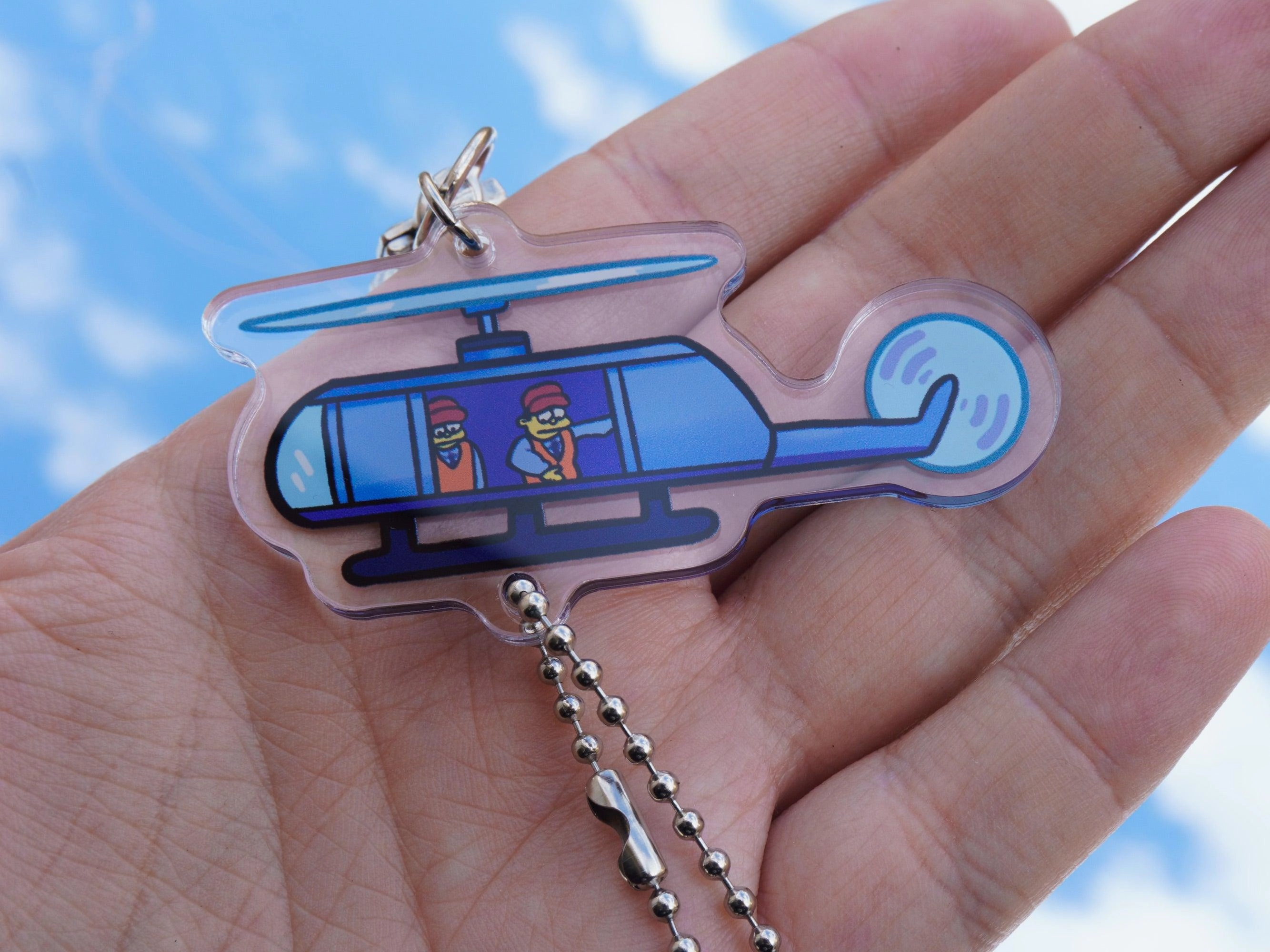 Homer Helicopter Acrylic Keycharm