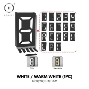 Homlly Solar LED Lighted House Door Number Sign Lamp
