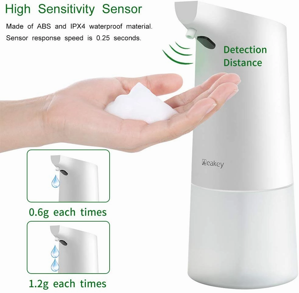 Homlly Touchless Sensor Hand Soap Dispenser (350ml White)