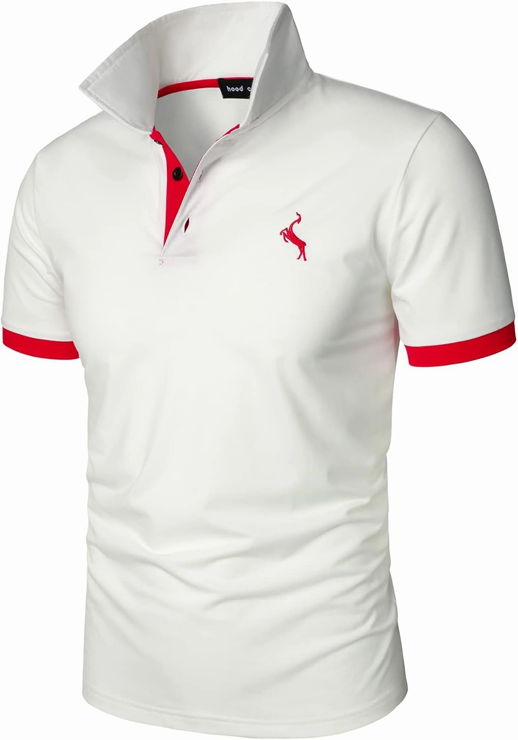 HOOD CREW Men’s Classic Polo Shirt Short Sleeve Shirts Lightweight Casual Tops