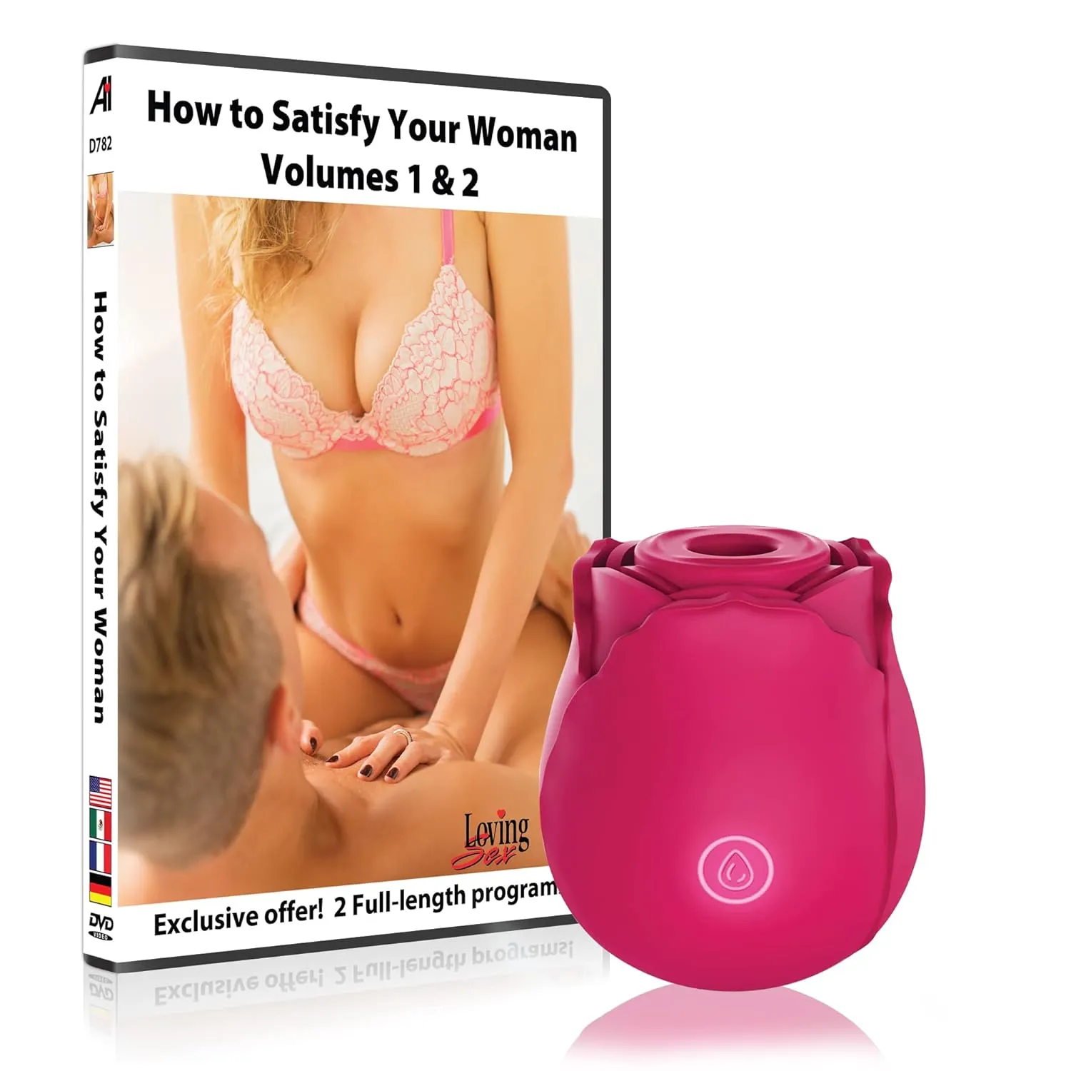 How to Satisfy Your Woman 2-part with the Amazing BLISS Rose Clitoral Sucking Toy - Powerful Vibrating Clit Stimulator with 6 Suction Speeds for the Ultimate Orgasm - Rechargeable - As Seen Everywhere on Social Media