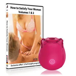How to Satisfy Your Woman 2-part with the Amazing BLISS Rose Clitoral Sucking Toy - Powerful Vibrating Clit Stimulator with 6 Suction Speeds for the Ultimate Orgasm - Rechargeable - As Seen Everywhere on Social Media