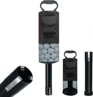 HOW TRUE Golf Ball Retriever, Portable Shag Bag Golf Ball Pick Up with Removable Plastic Tube, Pocket Shagger Storage