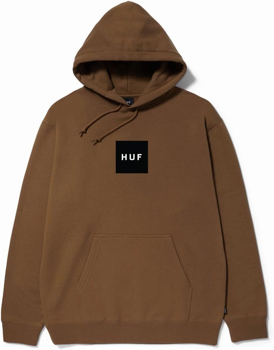 HUF Men's Box Logo Pullover Hoodie - Classic Cotton Blend Sweatshirt