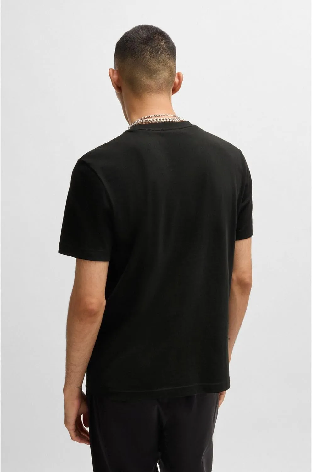 HUGO Men's Stacked Logo Short Sleeve Tshirt