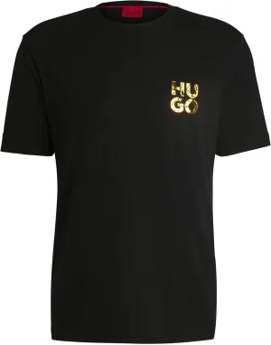 HUGO Men's Stacked Logo Short Sleeve Tshirt